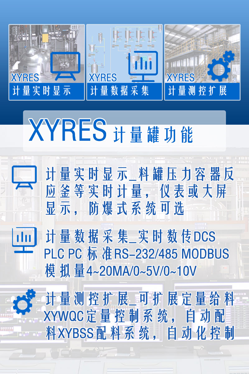 XYRES電子稱重式計量罐系統(tǒng) 功能